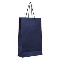 DINA, Papiertasche, matt laminiert, 190 g/m2, Blau