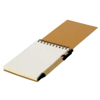 ORGANIC, Notizbuch mit Stift, Schwarz