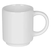 FRESCA, stoneware stackable mug, 180 ml, white