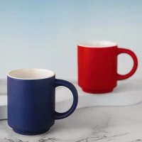 FRESCA, stoneware stackable mug, 180 ml, red