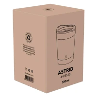 ASTRID, Thermobecher mit Bambusboden, 300 ml, Schwarz