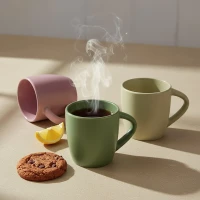 LUNA, stoneware mug, 300 ml, olive