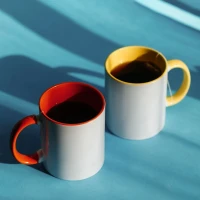 MIA, stoneware sublimation mug, 325 ml, yellow