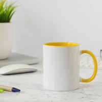 MIA, stoneware sublimation mug, 325 ml, yellow
