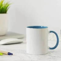 MIA, stoneware sublimation mug, 325 ml, sky blue
