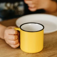 BETTY, stoneware mug, 250 ml, yellow