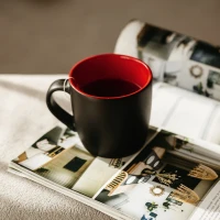 BLACK BERRY, stoneware mug, 300 ml, red