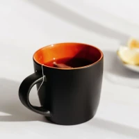 BLACK BERRY, stoneware mug, 300 ml, red