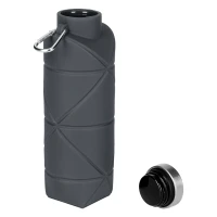 ADLER, Faltbare Trinkflasche, 700 ml, Dunkelgrau