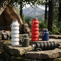 MONTANA, sklopiva boca za vodu, 500 ml, crna
