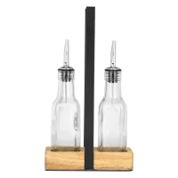 WOK, Öl- und Essigspender-Set, Braun