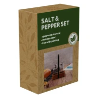 GARLIC, set za so i biber, braon