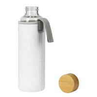 ICE, water bottle with neoprene pouch, 600 ml, white