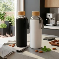 ICE, water bottle with neoprene pouch, 600 ml, white