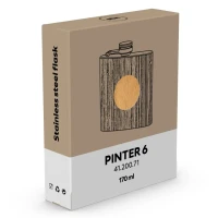 PINTER 6, Flachmann, 170 ml, Beige