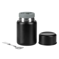 CHILLI, Lunchbox mit Besteck, 500 ml, Schwarz