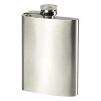 BRANDY 4, Flachmann, 115 ml, Silber