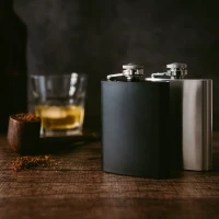 BRANDY 4, Flachmann, 115 ml, Silber
