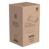 MISO, Lunchbox mit Besteck, 2 x 500 ml, Grau