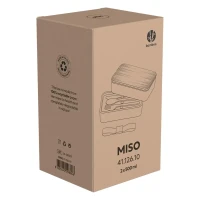 MISO, Lunchbox mit Besteck, 2 x 500 ml, Schwarz
