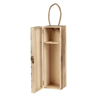 MUSCAT, wooden single bottle gift box, beige