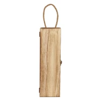 MUSCAT, wooden single bottle gift box, beige