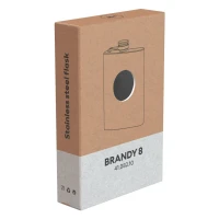 BRANDY 8, Flachmann, 230 ml, Schwarz