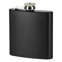 BRANDY 6, Flachmann, 170 ml, Schwarz