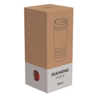 DIAMOND, To-Go-Becher, 300 ml, Rot