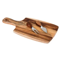 PARMA, Holzschneidebrett und Käsemesser mit Holzgriffen, 3/1, Beige
