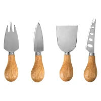 FORMAGGIO, Käse-Set mit Holzgriffen, 4/1, Beige