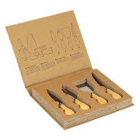FORMAGGIO, Käse-Set mit Holzgriffen, 4/1, Beige