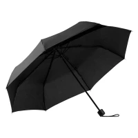 SUPER MINI BLACK, Taschenschirm mit manueller Öffnung, Schwarz