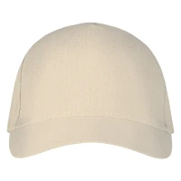 DEBBI ORGANIC, Cap mit fünf Panels, Klettverschluss, Beige