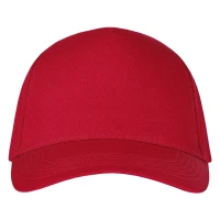 DEBBI ORGANIC, Cap mit fünf Panels, Klettverschluss, Rot