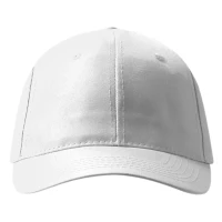 STAR, cap with 6 panels, velcro back closure, white