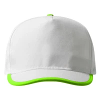 FIVE, Cap mit fünf panels, klettverschluss, Lime-Grün