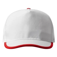 FIVE, Cap mit fünf panels, klettverschluss, Rot