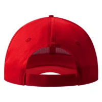 BASEBALL, Cap mit fünf panels, klettverschluss, Rot
