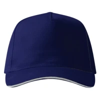 BASEBALL, cap with 5 panels, velcro back closure, blue
