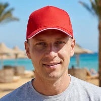 BASEBALL, Cap mit fünf panels, klettverschluss, Rot