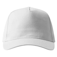 JUNIOR, Kinder-Cap mit fünf Panels, Klettverschluss, Weiss