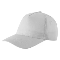 JUNIOR, Kinder-Cap mit fünf Panels, Klettverschluss, Weiss