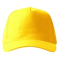 JUNIOR, Kinder-Cap mit fünf Panels, Klettverschluss, Gelb
