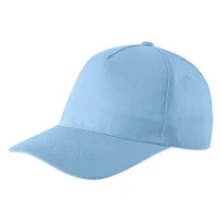 JUNIOR, Kinder-Cap mit fünf Panels, Klettverschluss, Hellblau