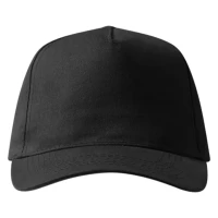 JUNIOR, Kinder-Cap mit fünf Panels, Klettverschluss, Schwarz