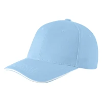 SPRINT, Cap mit sechs Panels und Klettverschluss, Hellblau