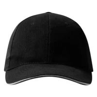 SPRINT, Cap mit sechs Panels und Klettverschluss, Schwarz