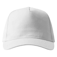 DEBBI, cap with 5 panels, velcro back closure, white