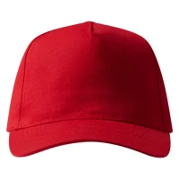 DEBBI, cap with 5 panels, velcro back closure, red